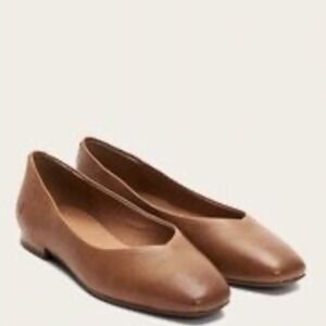 Frye Vintage Y2K Carson Brown Leather Ballet Flats Women's Size 7.5M
